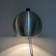 round brushed metal wall light 1970