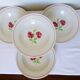 4 K and G Luneville soup plates, Rose Mai model 2106204