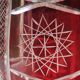Large vase in hand-cut Bohemian crystal. Deep ruby red. Roemer style. Dim 29 x 14.5 cm