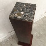 Art deco rosewood and marble column