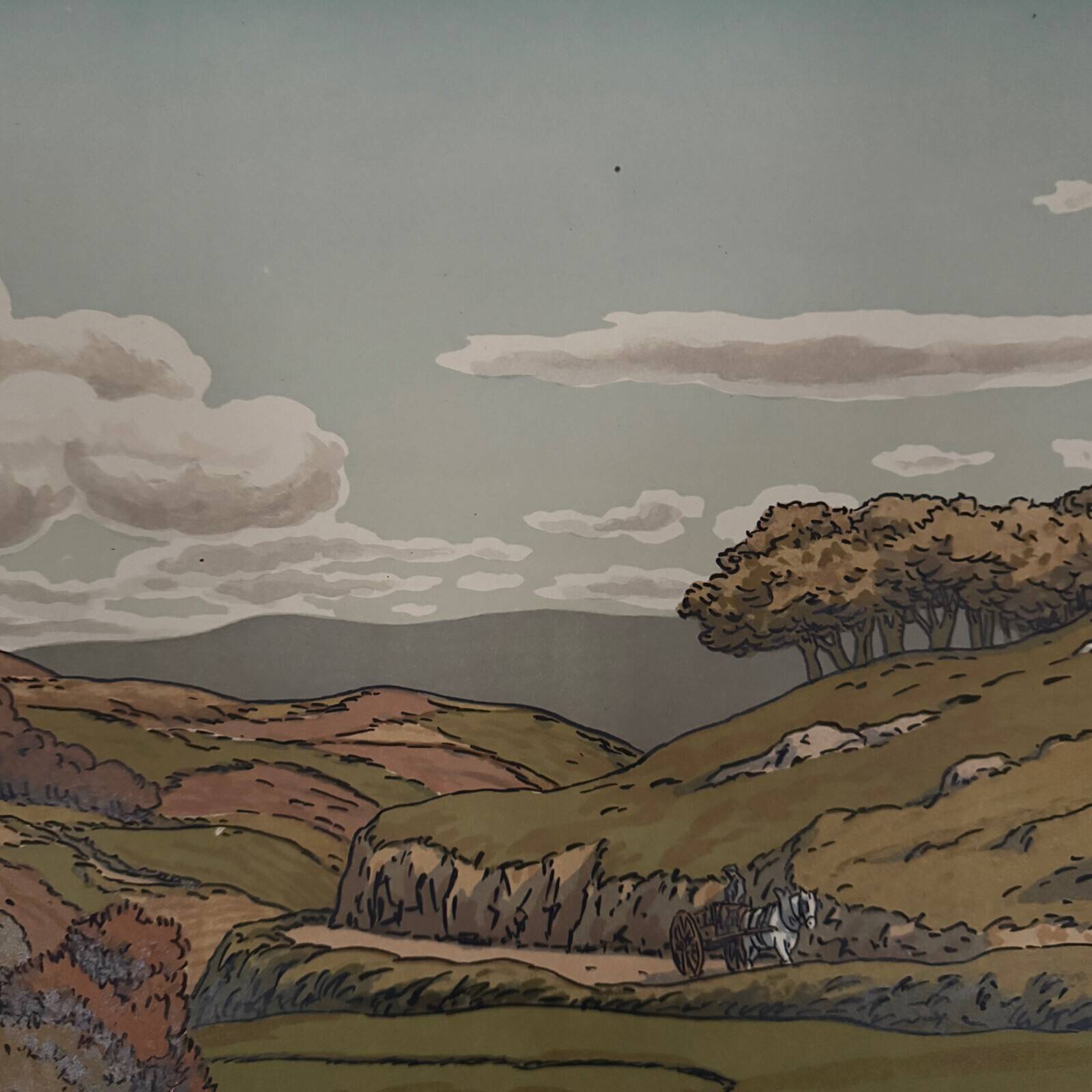 Lithograph by Henri Rivière, Aspects of Nature - The Valley
