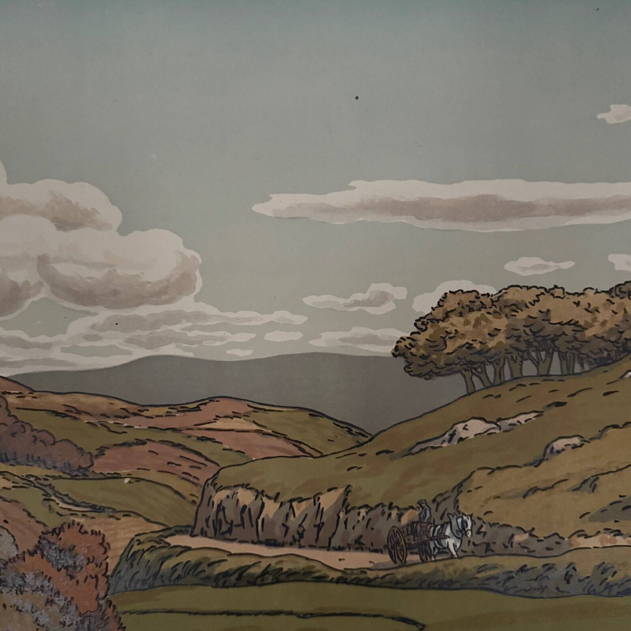 Lithograph by Henri Rivière, Aspects of Nature - The Valley
