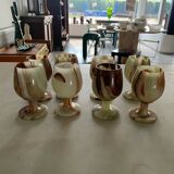 Vintage Onyx Glass Lot Circa 1970