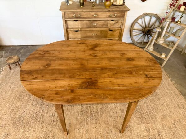 Table ovale modulable en bois massif