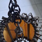 Vintage wicker pendant lamp