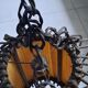 Vintage wicker pendant lamp