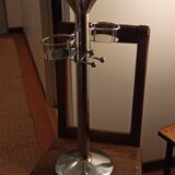 chrome standing ashtray with glass holder 1930 design by Boris Lacroix