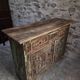 French rustic buffet in walnut, 18th century, 3 drawers and 2 doors.
