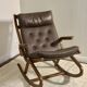 1960s Norwegian design rocking chair in teak, reference PAOLO.