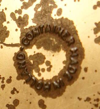 Dutch embossed metal cookie tin