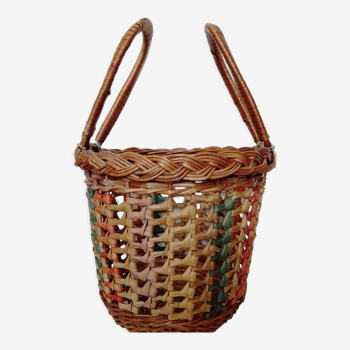 Panier détail colorés et finitions scoubidous