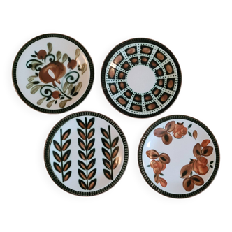 Set of 4 mismatched plates Delta Boch 1966