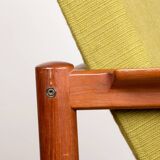 Pair of Danish Teak and fabric armchairs by Børge Jensen & Sønner 1960.