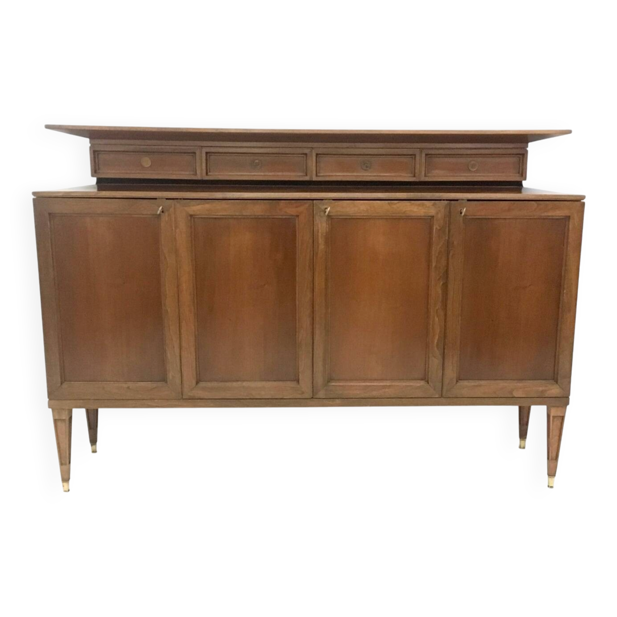 Vintage High-Quality Walnut Cabinet in the Style of Paolo Buffa, Italy