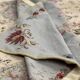Very Large Aubusson Style Needlepoint Rug 360x470 cm Blue Floral Flatweave Wool