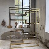Brass shelf 1970 Belgo Chrom regency
