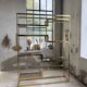 Brass shelf 1970 Belgo Chrom regency