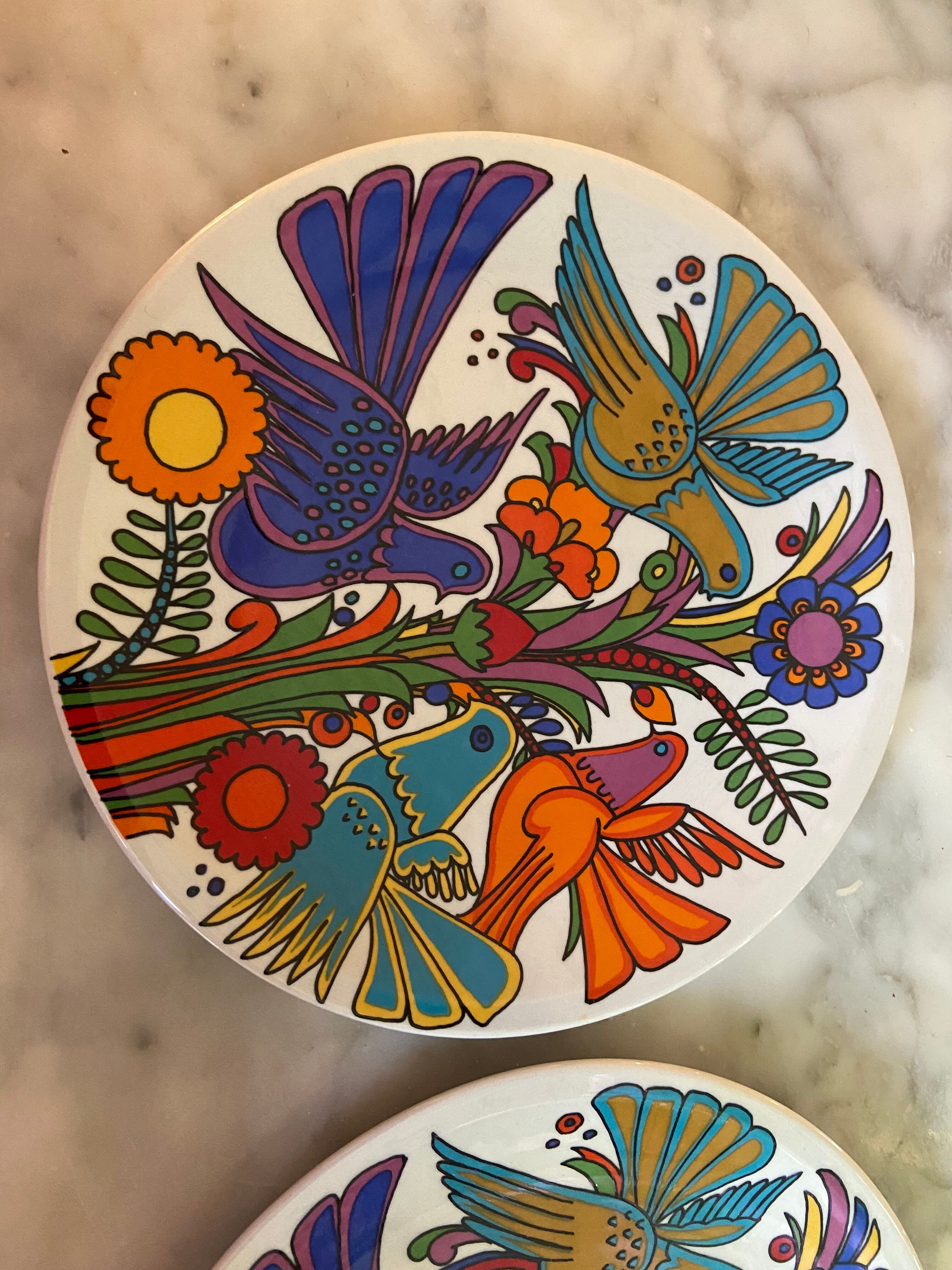 Pair of vintage Acapulco Villeroy and Bosch plates