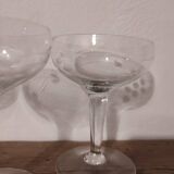 Set of 3 champagne glasses