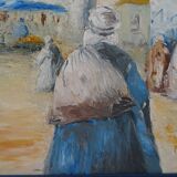 Tableau Orientaliste Signé 68 x 54 cm Afrique du Nord Maghreb