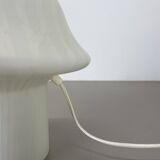 Original glass mushroom zebrano desk light by peill & putzler germany  1970s