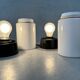 2x lampe de plafond vintage – bakélite et opaline