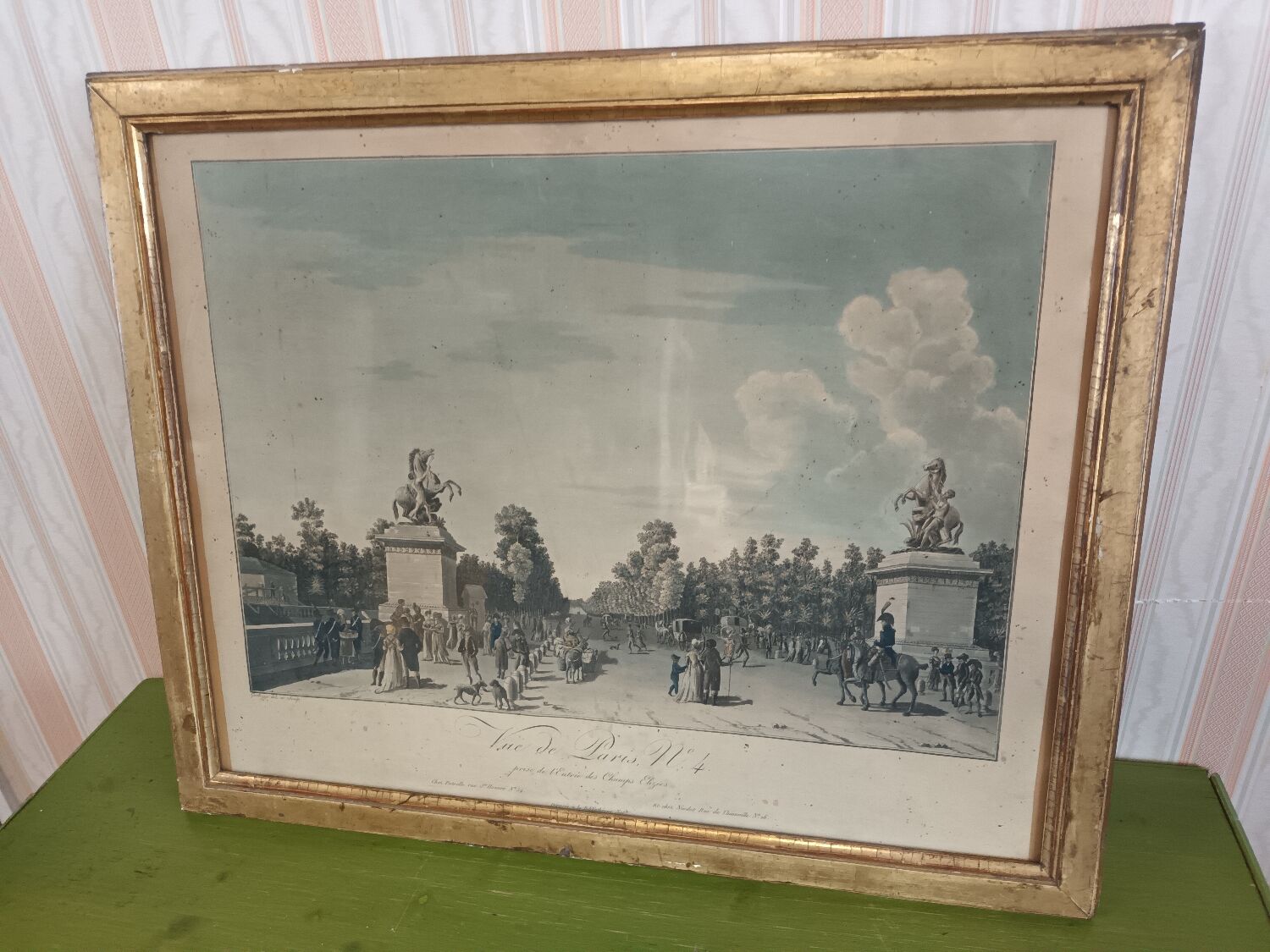 View of Paris engraving