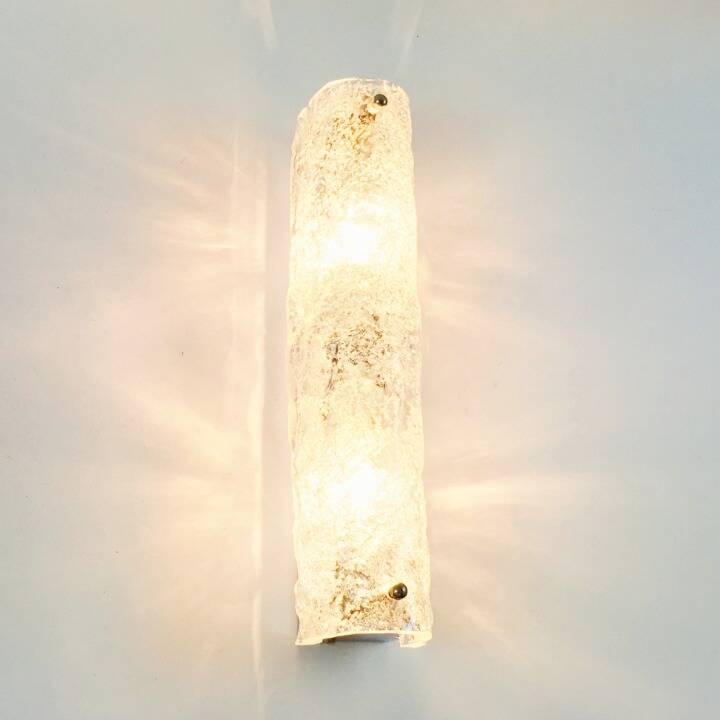 Applique tubulaire en verre de Murano de Hillebrand, Allemagne, années 1970