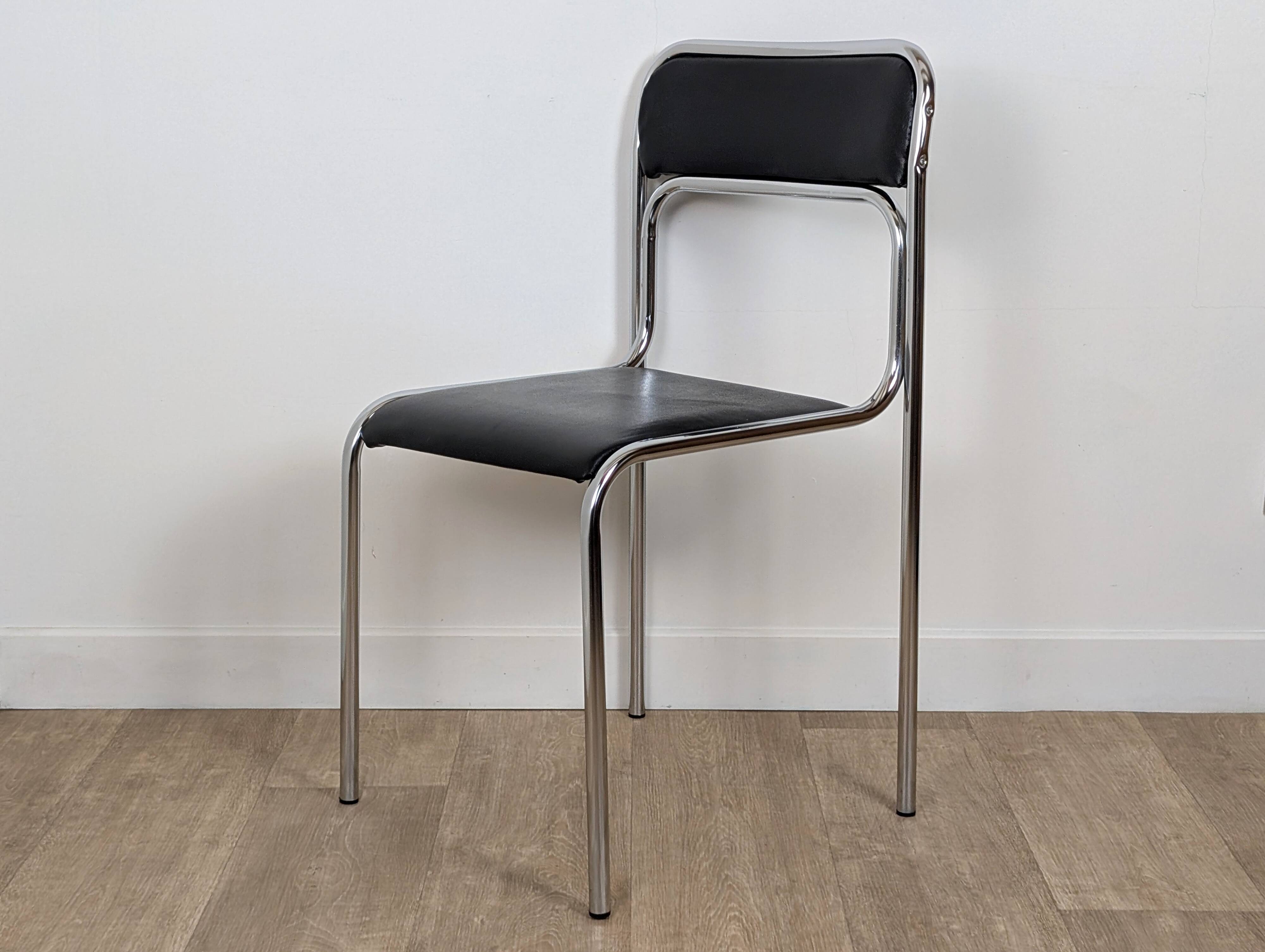 Pair of chrome chairs