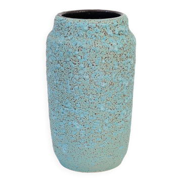 Scheurich Vase Turquoise Fat Lava, West Germany 1960s