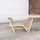 Table basse en travertin design des années 70