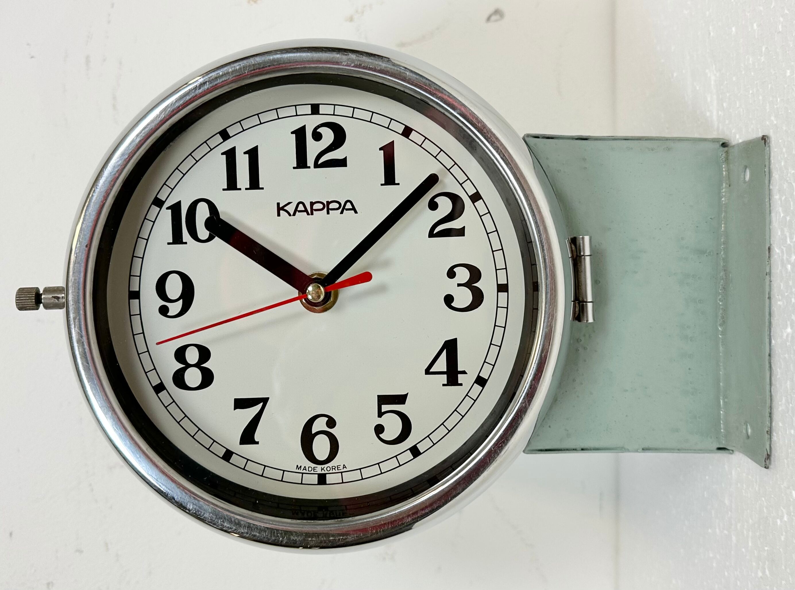 Vintage Green Kappa Maritime Double-Sided Wall Clock, 1980s