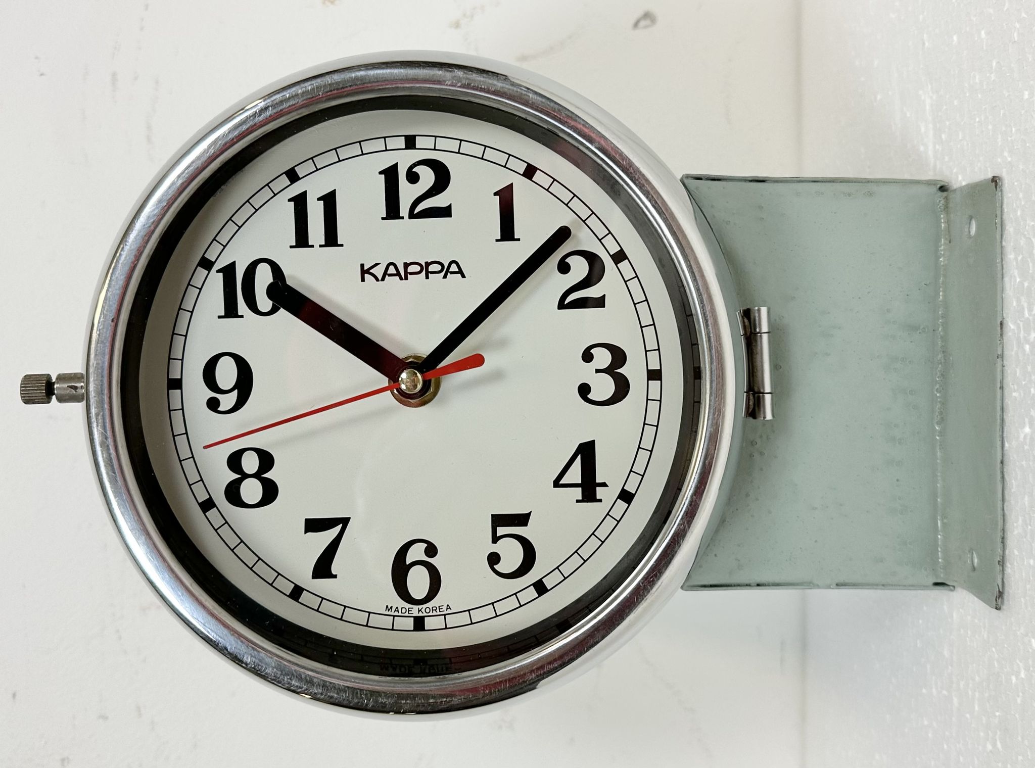 Vintage Green Kappa Maritime Double-Sided Wall Clock, 1980s