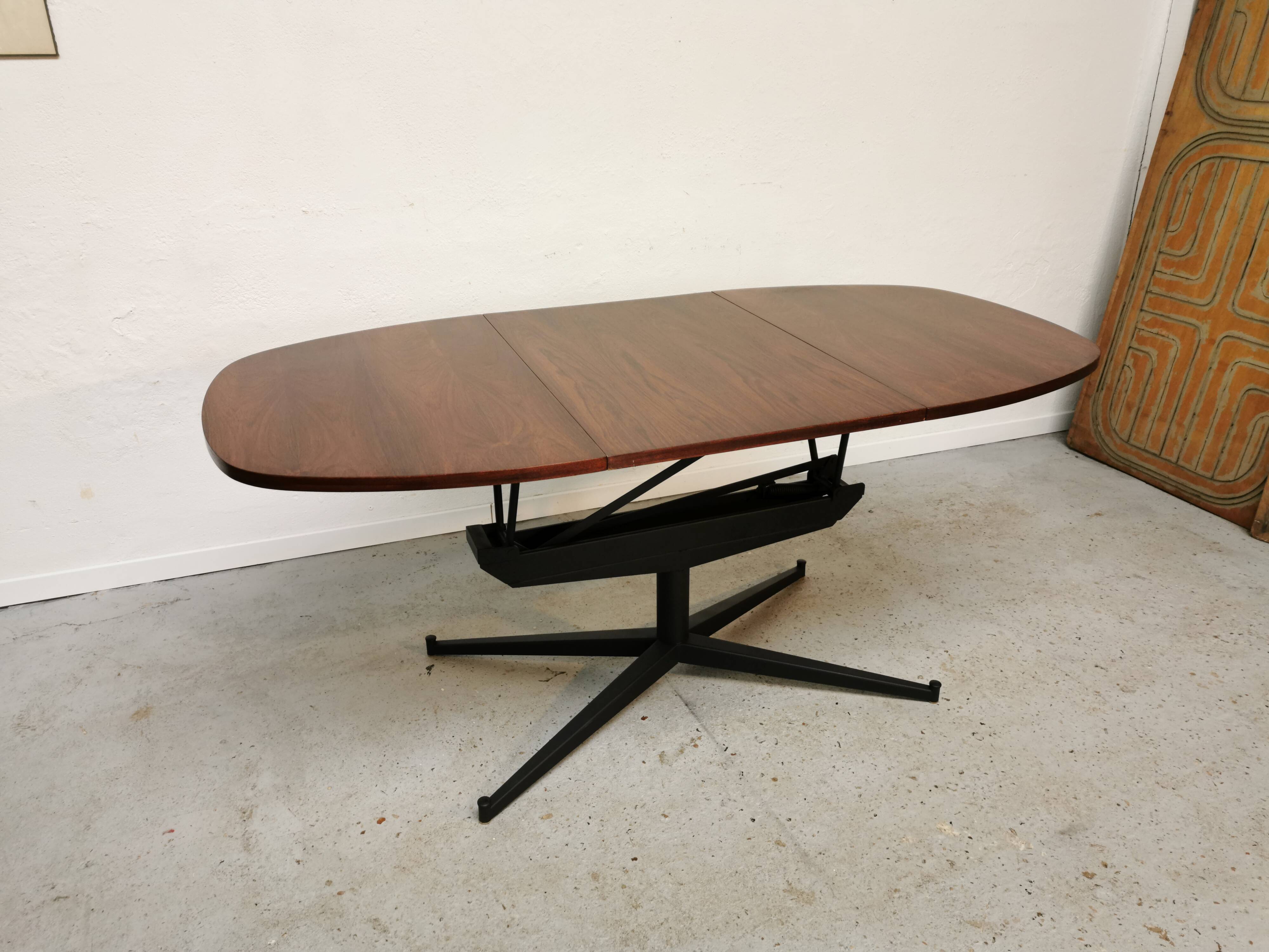 Table basse vintage relevable transformable scandinave