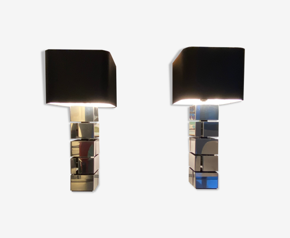 Paire de lampe "Building" de Curtis Jeré 1970