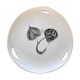 Cake dish Made in France hand painted "Rose Noire"