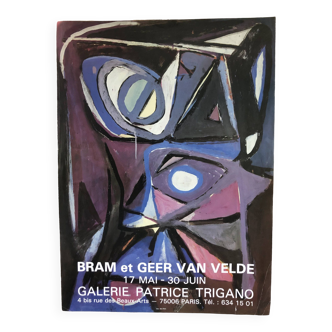Affiche Bram et Geer Van Velde Galerie Patrice Trigano Paris 1984