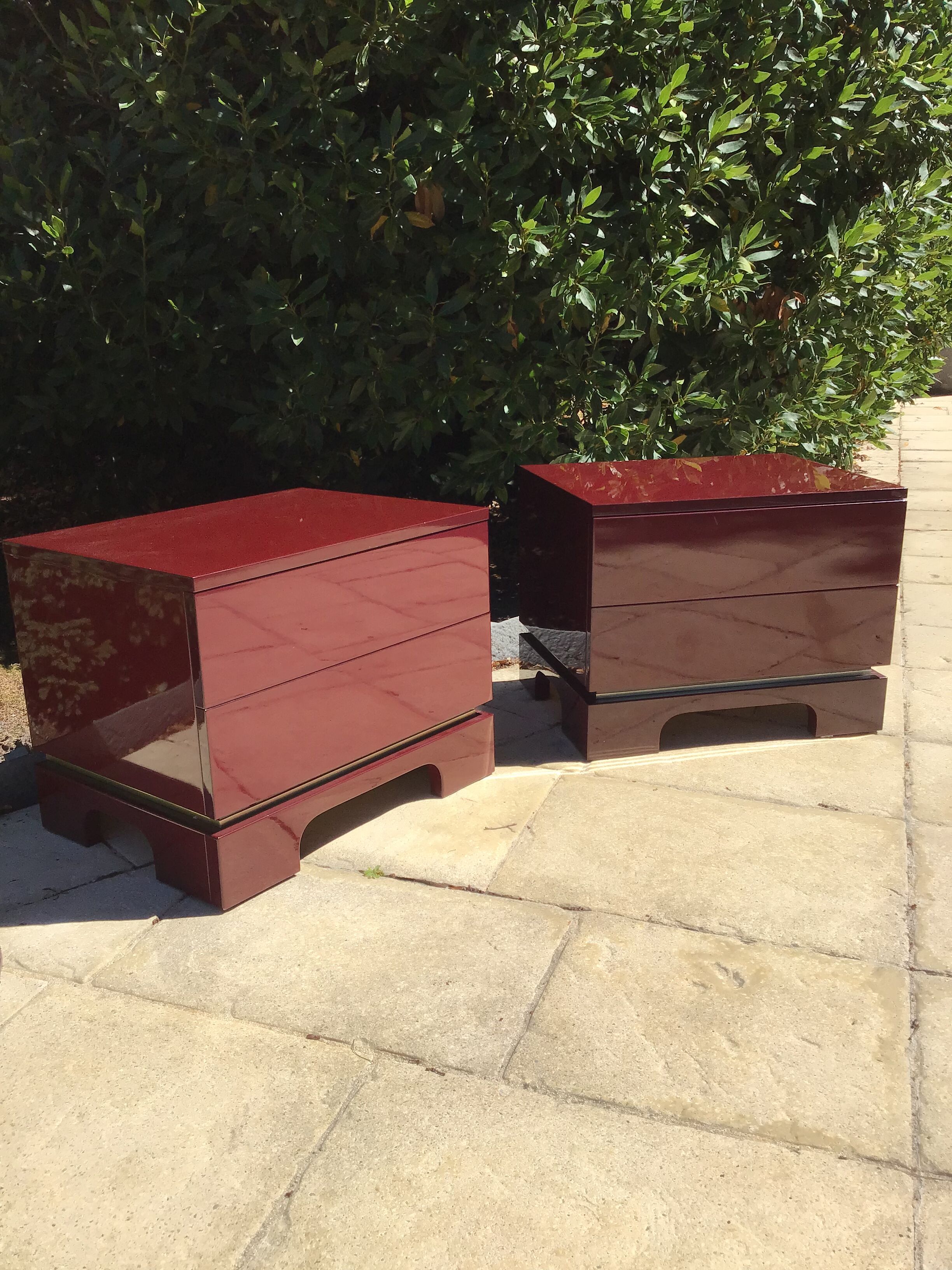 Pair of bedside tables or pieces of vintage sofa