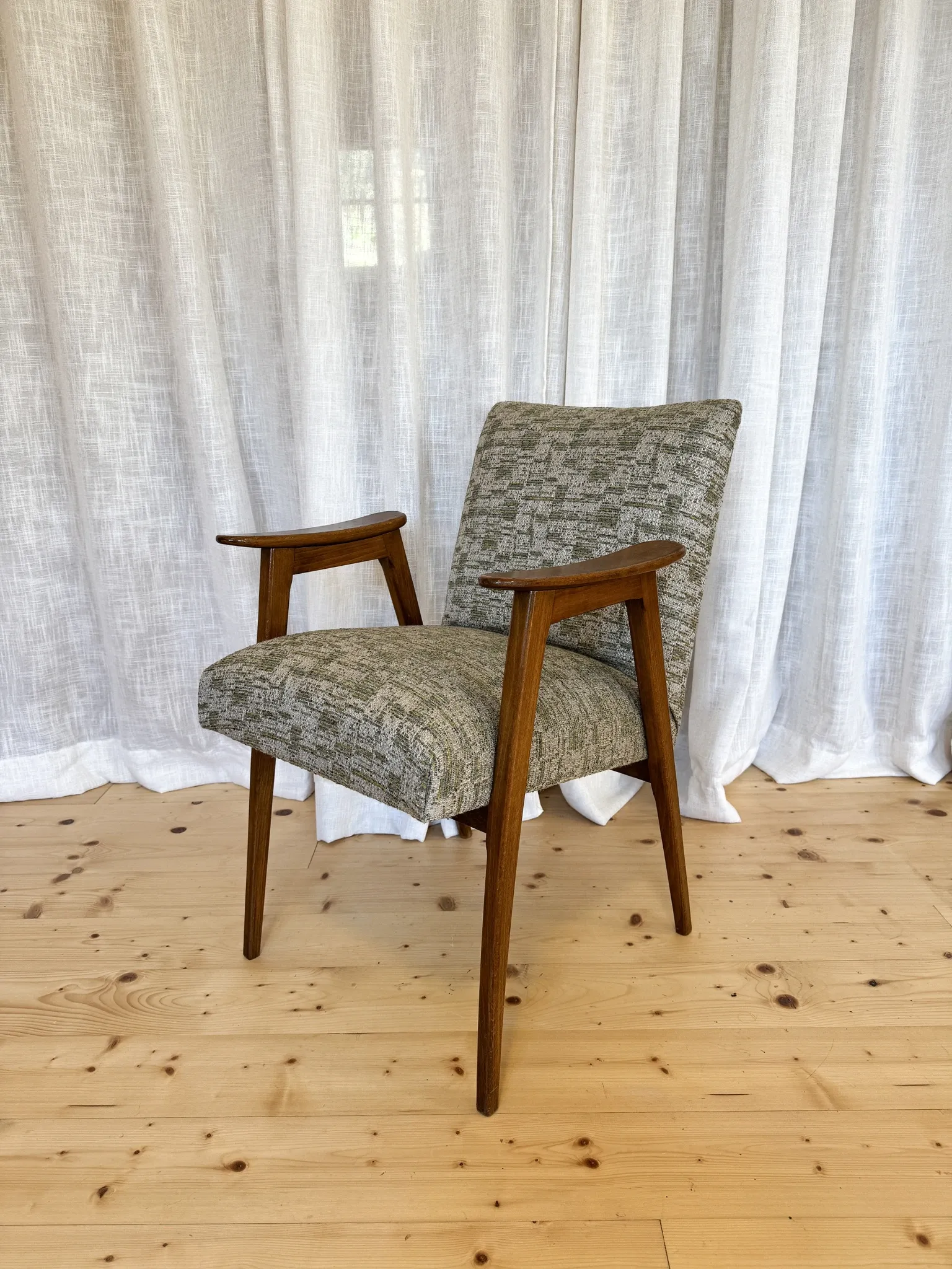 Fauteuil vintage compas années 60