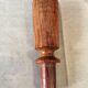 Bouteille ou soliflore rouge oignon avec bouchon en bois vintage murano