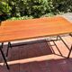 Metal and wood dining table for 6/8 people 145 cm vintage