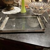 Silver metal tray