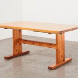Scandinavian Drop-leaf Pine Shaker Dining Table 1960s