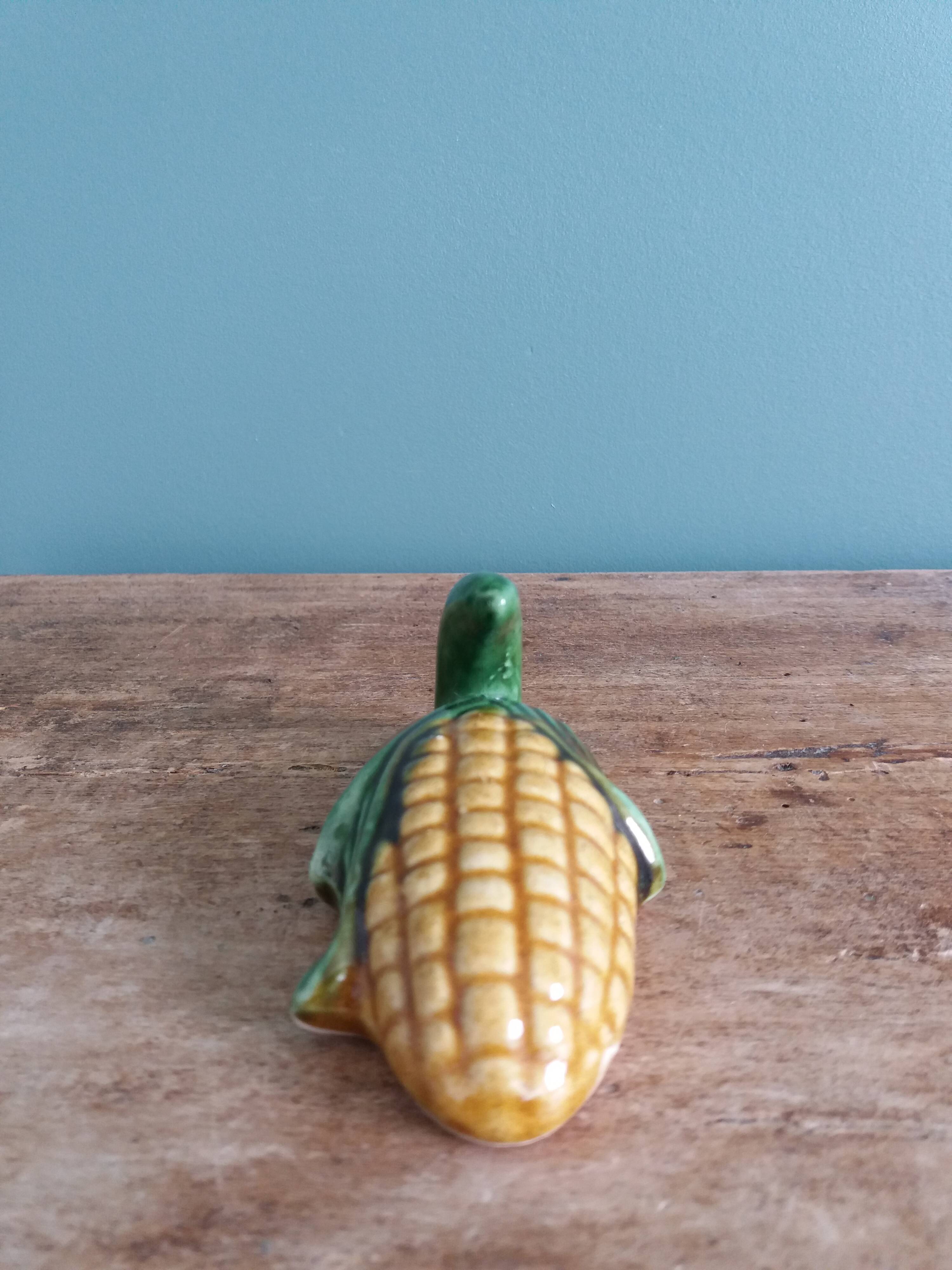Patère crochet à torchon, maïs en barbotine