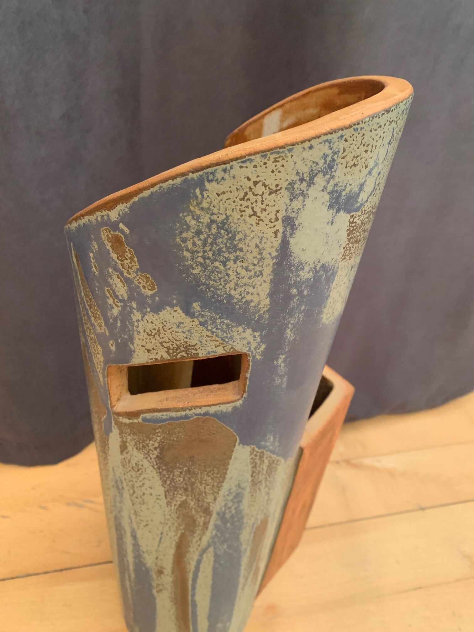 Large , ceramic , floor vase .