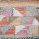 Colorful Vintage Runner Rug, Soft Pink Handmade Hallway Carpet, 82x334 Cm