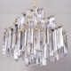 Large Venini Mid Century Italian Modern Triedri Murano Glass Chandelier