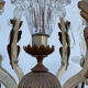 Crystal pendant chandelier wrought iron 1900