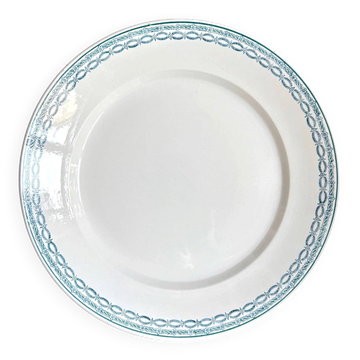 Large round dish St Amand in blue ironstone