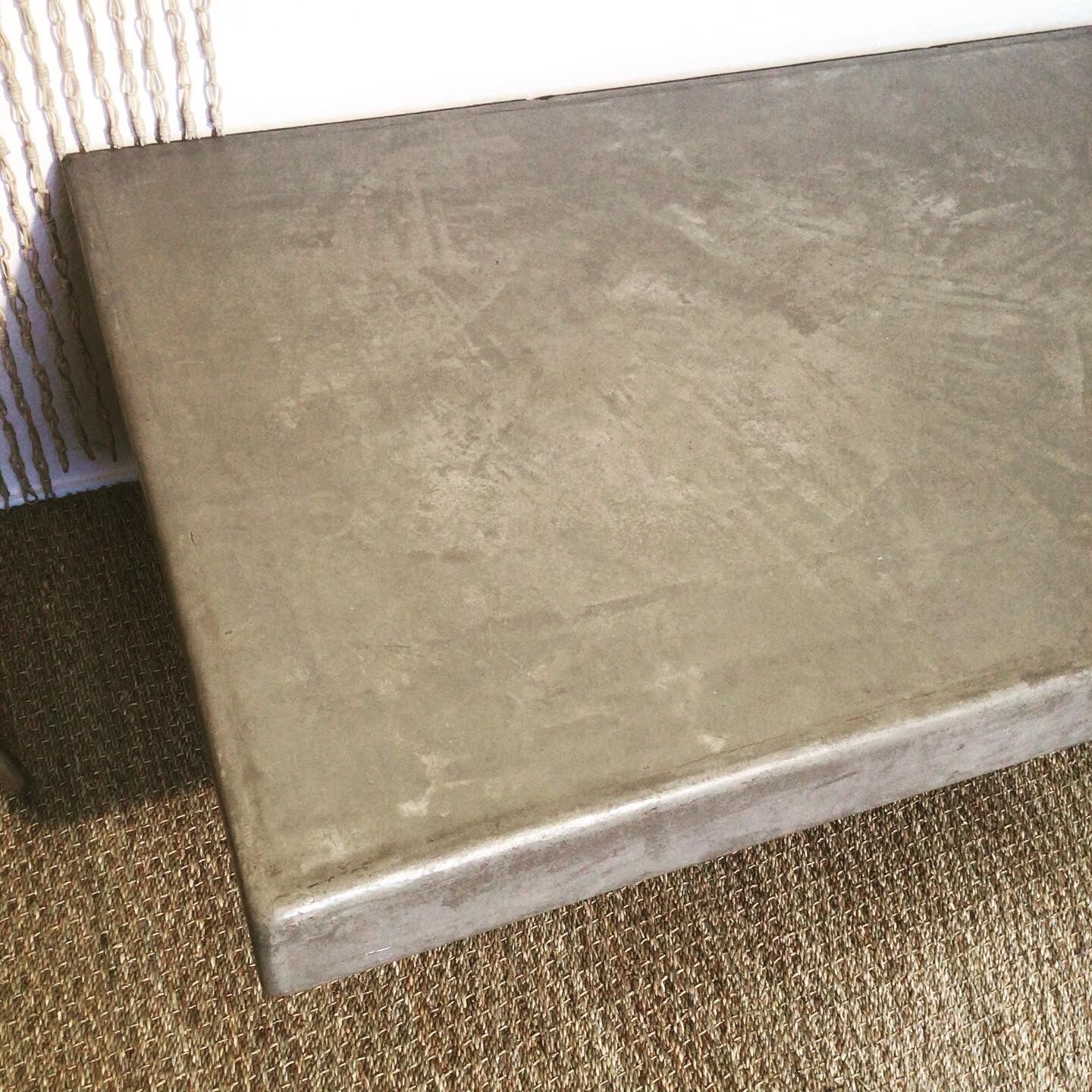 Waxed concrete coffee table